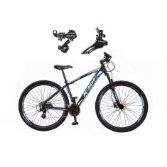 Imagem de Bicicleta Aro 29 Ksw Xlt Alumínio 24v Câmbios Shimano Garfo Suspensão - Preto/Azul