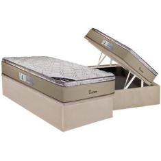 Imagem de Conjunto Box Baú Solteiro: Colchão Espuma Luckspuma Masterpocket Plati