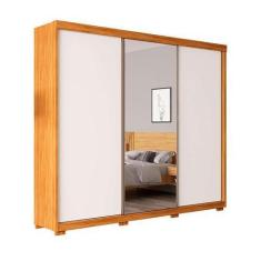 Imagem de Guarda roupa casal new prime com espelho camarú pérola  - village - Vi