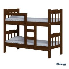 Imagem de Beliche Perola + 02 Colchões D20 88x188x12 Cor Castanho - Nemargi