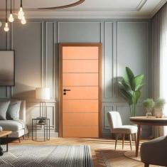 Imagem de Porta de Madeira Bondoor 210x62cm Friso 07 Angelim Angelim Pedra