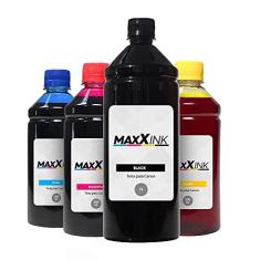 Imagem de Kit 4 Tintas para Canon MG2410 Black 1 Litro Coloridas 500ml Maxx Ink