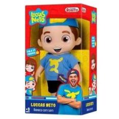 Boneco Infantil Gigante Luccas Neto Aventureiro Articulado 45cm