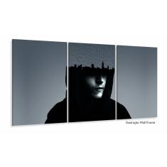 Imagem de Quadro Decorativo Mr Robot Séries Em Tecido 3 Peças