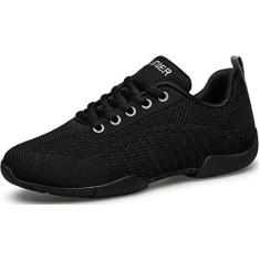 Imagem de BAXINIER Meninas Preto Cheerleading Shoes Respirável Juventude Cheer Competição Tênis Treinamento Atlético Dança Tênis de caminhada