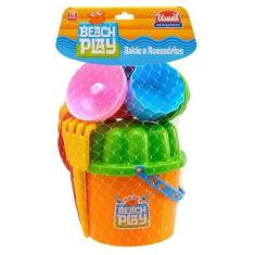 Imagem de Brinquedo De Praia Balde Baldinho Beach Play C/ Forminhas E Rastelo 10