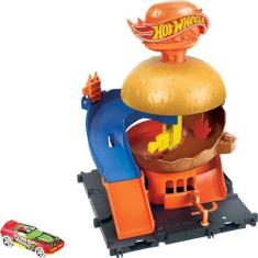 Imagem de Hot Wheels Pista de Brinquedo Lanchonete de Hambúrgueres, Multi