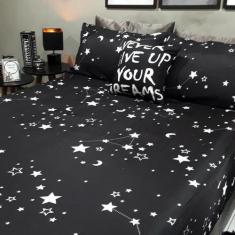 Imagem de Lençol Com Elástico Casal King 4 Un Star Decor Com Almofada - Casa Da