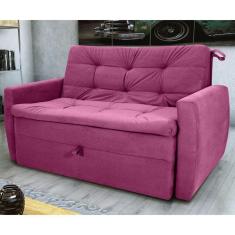 Imagem de Sofá Cama Para Sala De Estar Hiro Veludo Turkey Marsala