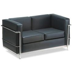 Imagem de Sofá Com 02 Lugares Para Recepção De Escritóriovenezia Preto - Design