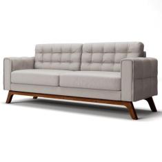 Imagem de Sofá 150 Cm 2 Lugares Sandero B-309 Veludo Bege Claro - Domi