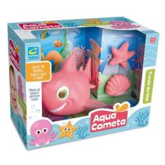 Imagem de Brinquedo Para Banho Kit Tubarão Rosa Fundo Do Mar +3 Meses Cometa Bri