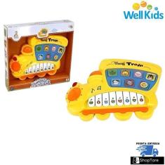 Imagem de Teclado / Piano Musical Infantil Trenzinho Com Luz Colors A Pilha - We