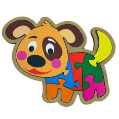 Imagem de Quebra Cabeça Divertido Infantil 7 Peças Cachorro - Maninho Brinquedos