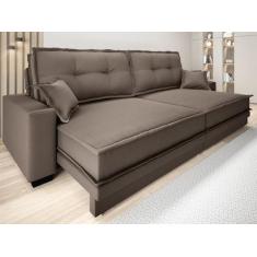 Imagem de Sofá Palermo 2,20M Retrátil E Reclinável Velosuede Marrom - Netsofas