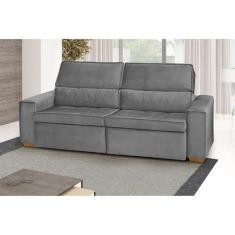 Imagem de Sofá Retrátil E Reclinável 3 Lugares Havana Azul Lux - Meu Estofado