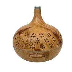 Imagem de Umidificador Aromatizador Purificador De Ar Aroma Difusor Luz Led Controle Remoto Cuia Flores Marfim