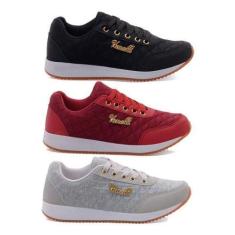 Imagem de Tênis Para Academia Corrida Macio Caminhar Combo 3 Pares - Vanelli, 37