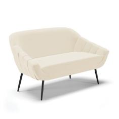 Imagem de Namoradeira 02 Lugares Giovana Linho Pés Palito De Ferro - D'rossi - D