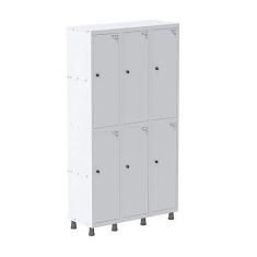 Imagem de Guarda Volume Roupeiro 6 Portas Aço Grp 503/6 Pandin Móveis Branco