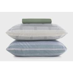 Imagem de Jogo de Cama Casal 3 Pçs Toque Acetinado Scale Green Altenburg