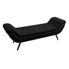 Imagem de Recamier Divã Odessa P04 140 cm Suede Preto TCA 944 - Amarena Móveis