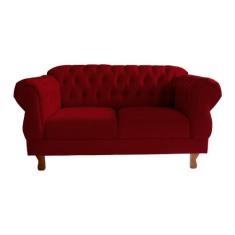 Imagem de Sofá Chesterfield Elisabeth 2 Lugares 1.50M Suede Bordo/ decoração, sa