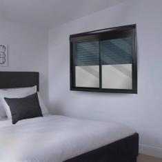 Imagem de Janela de Aluminio Persiana Automatica 110V 150x120cm 2 Folhas Preto