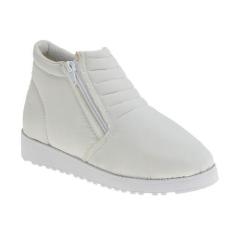 Imagem de Tenis Feminino Tecido Nylon Macio Confortável Zipper La Botte, Branco,