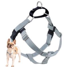 Imagem de 2 Hounds Design Arnês para cães Freedom sem puxão, peitoral ajustável, fácil de caminhar e controle confortável, adequado para cães pequenos, médios e grandes, cores sólidas, feito nos EUA, 2,5 cm GG,