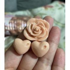 Imagem de Kit sabonete 50un mini rosa + 50un mini coração lembrancinha - D&C, VE