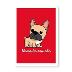 Imagem de Arte Maníacos Quadro Decorativo em Madeira Bulldog Francês Comic - 23x16,25cm (Moldura caixa em laca )