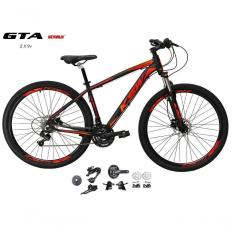Imagem de Bicicleta Aro 29 Ksw Xlt Kit 2x9 Sunrun Freio Disco K7 11/36 Pedivela 24/38d Garfo Trava - Preto/vermelho/laranja Tam.15