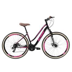 Imagem de Bicicleta aro 29 KSW Sunny Retro 21V Freioa Disco, Preto, Rosa, 15