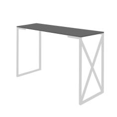 Imagem de Mesa De Escritório Computador 90cm Bex Industrial Ferro Cinza MDF Preto - Ahz Móveis