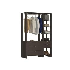 Imagem de Estante Closet Yes 120cm com 5 Gavetas e 5 Nichos - Grafite