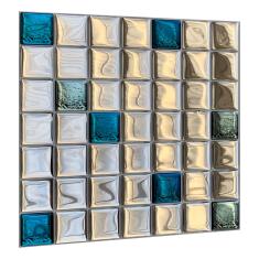 Imagem de Pastilha Adesiva Espelhada Topázio 4 Placas Resinada 3 M