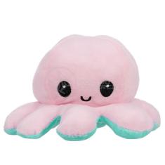 Imagem de Polvo Reversível De Pelúcia 2 Em 1 Tiktok Rosa E Azul