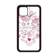 Imagem de Dia dos Namorados Anjo em forma de coração vermelho para iPhone 12 Pro Max Capa para Apple Mini Mobile Case