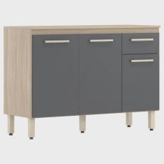 Imagem de Balcão para Pia Dama 120 cm Avena Grafito - Demobile