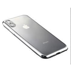 Imagem de Capa cristal Rock acabamento metálico para iPhone X - Prata elétrico