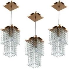 Imagem de Kit 3 Lustres Pendente De Cristal Acrilico Spark Cobre