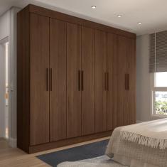 Imagem de Guarda-roupa Casal Castlewood 8 Portas 4 Gavetas Castanho Hp - Panorama Móveis
