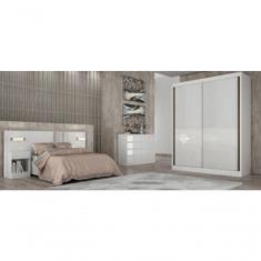 Imagem de Guarda Roupa Solteiro 2 Portas 3 Gavetas Virtus - Branco - Móveis Horizonte