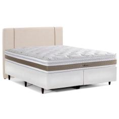 Imagem de Cama Box com Cabeceira King Herval Amore, 67x193x203 cm, Molas Ensacad