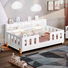 Imagem de Cama Infantil Luxo Montessoriana Led Nina com Nicho - Branco - MADEIRA