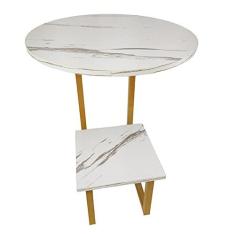 Imagem de Mesa Lateral Canto Sala Quarto Escritorio Cabeceira Moderna Decoraçao Redonda Minimalista Multifuncional