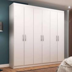Imagem de guarda-roupa casal montreal 6 pt 2 gv branco