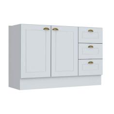 Imagem de Balcao De Cozinha Modulado Americana 2 Portas E 3 Gavetas S Tampo Branco Henn