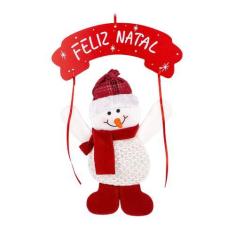 Imagem de Guirlanda De Natal Porta Enfeite Decorativa Papai Noel 31cm - Afastore